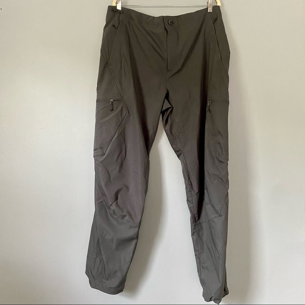 Patagonia Straight Leg Pants Mens Gray  Drawstring Ankle Outdoors Sie 38